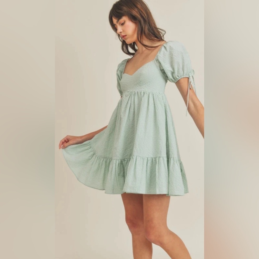 Mint Green Mable mini dress